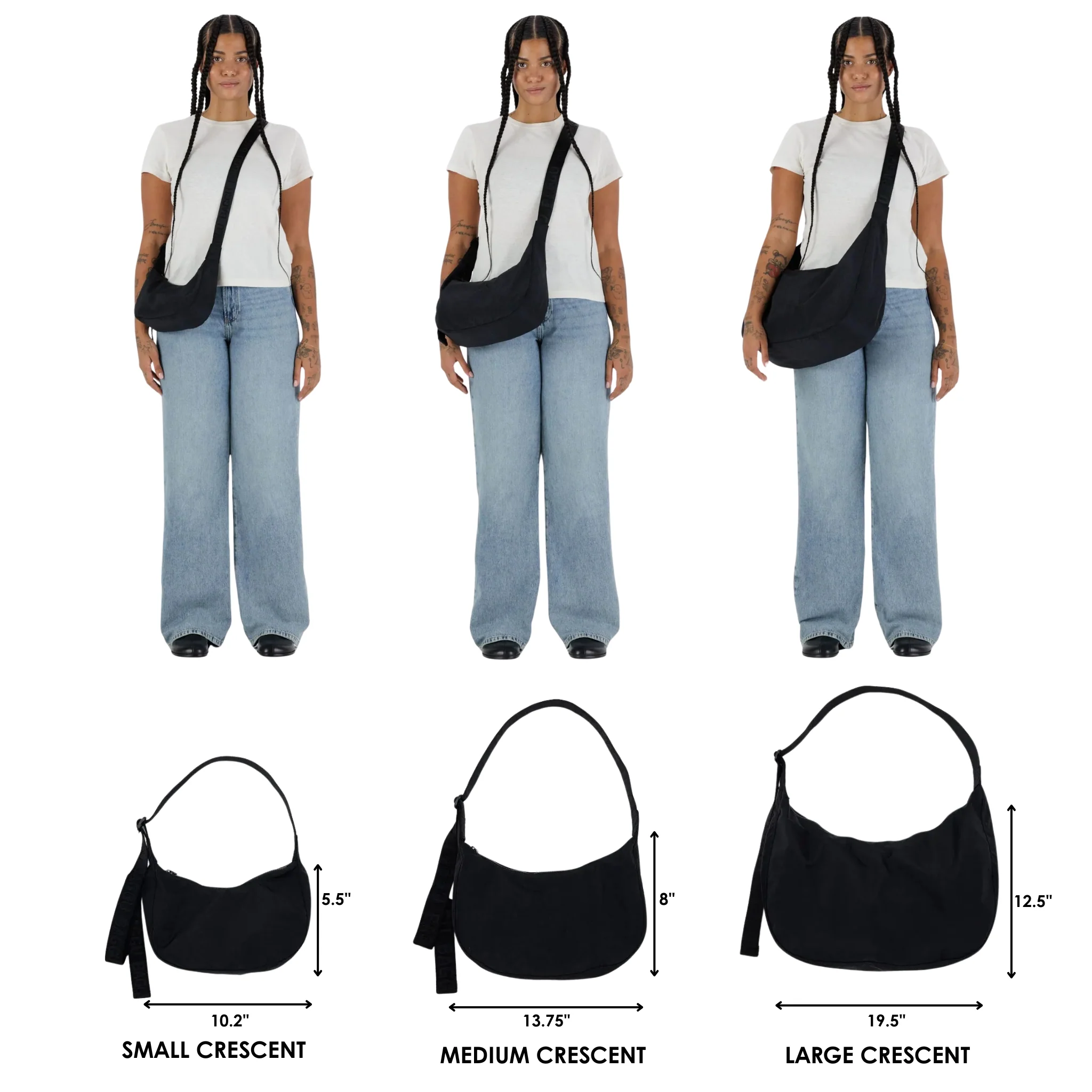 Baggu Medium Nylon Crescent Bag - Image 5