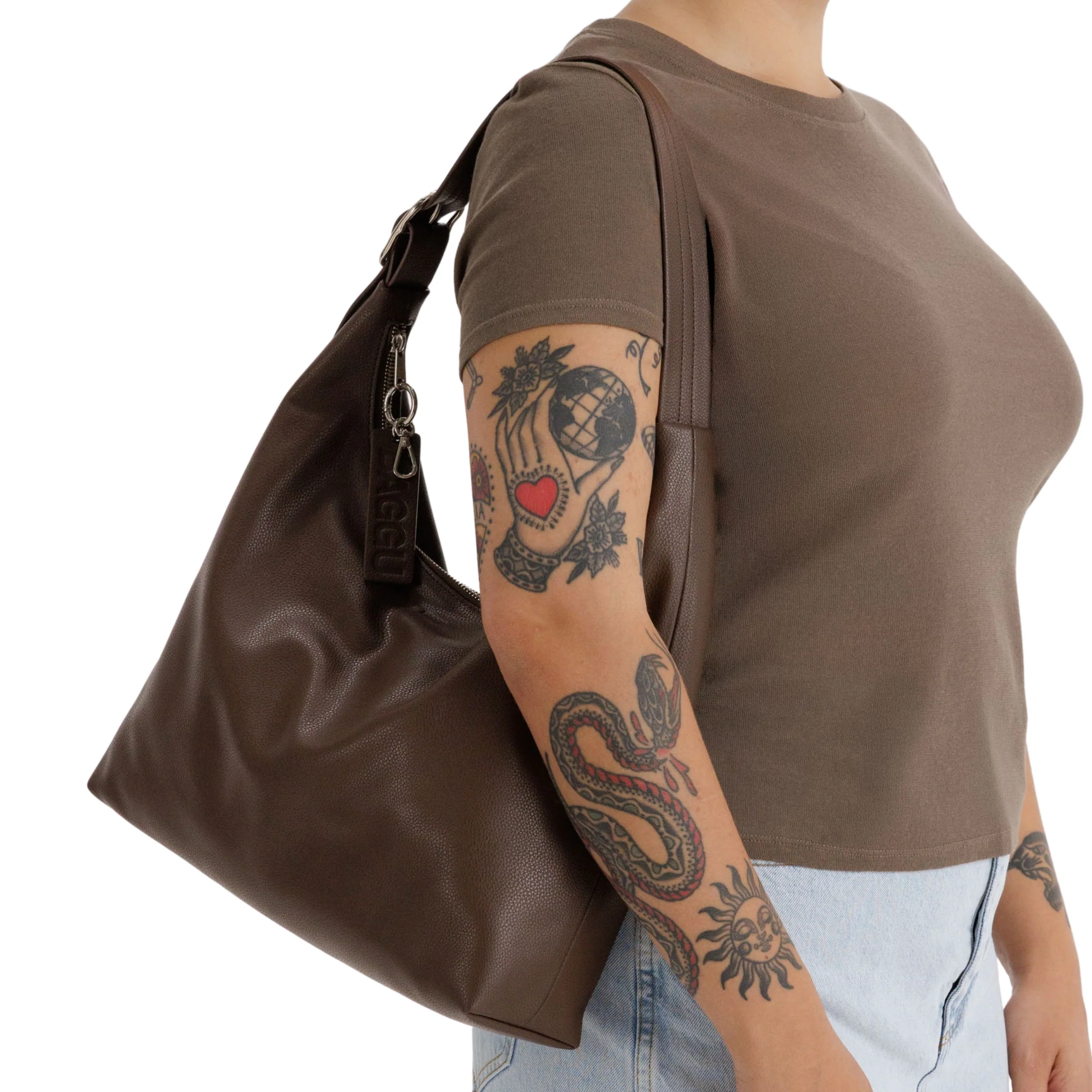 Baggu Recycled Leather Shoulder Bag - Image 3
