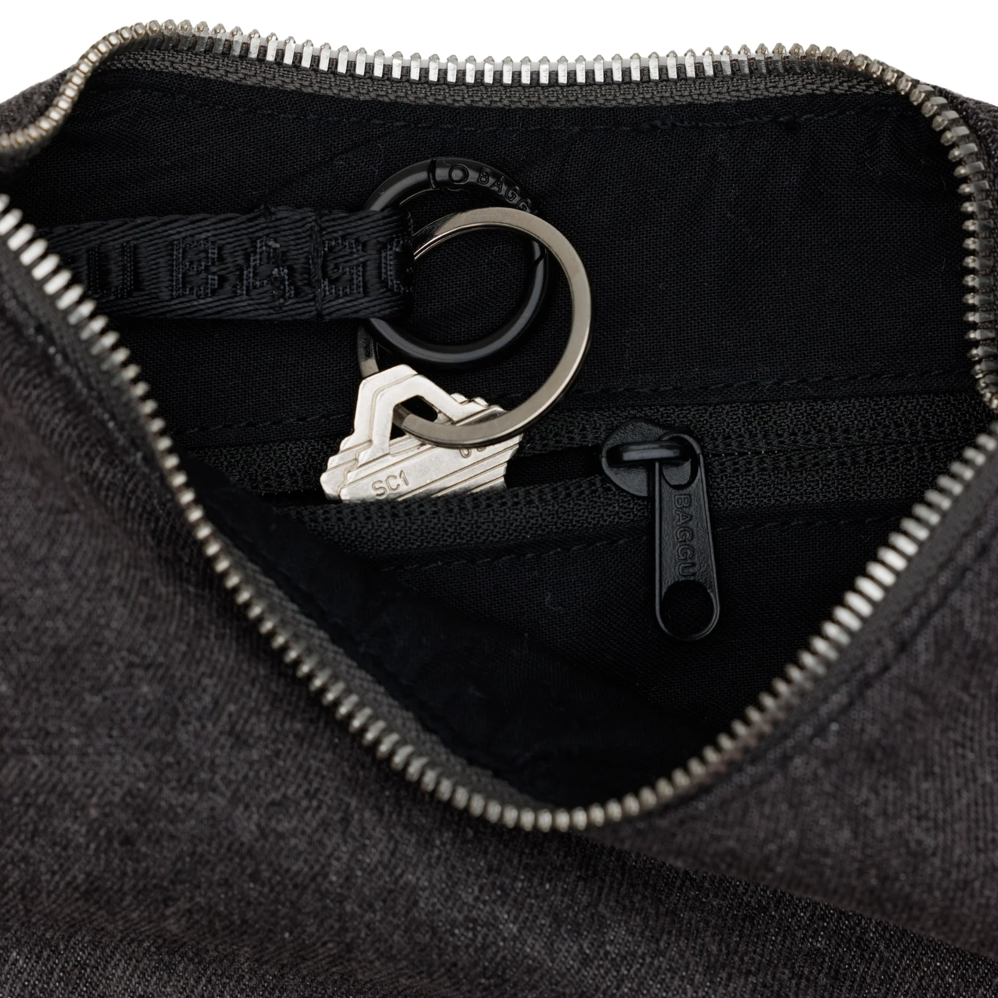 Baggu Small Denim Crescent Bag - Image 3
