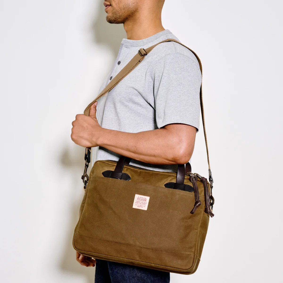 Filson Tin Cloth Compact Briefcase - Image 8