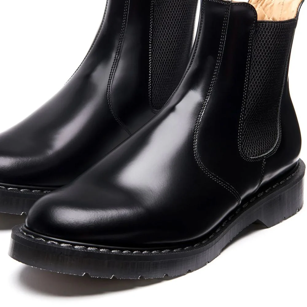 Solovair Dealer Boot in Black Hi-Shine - Image 3