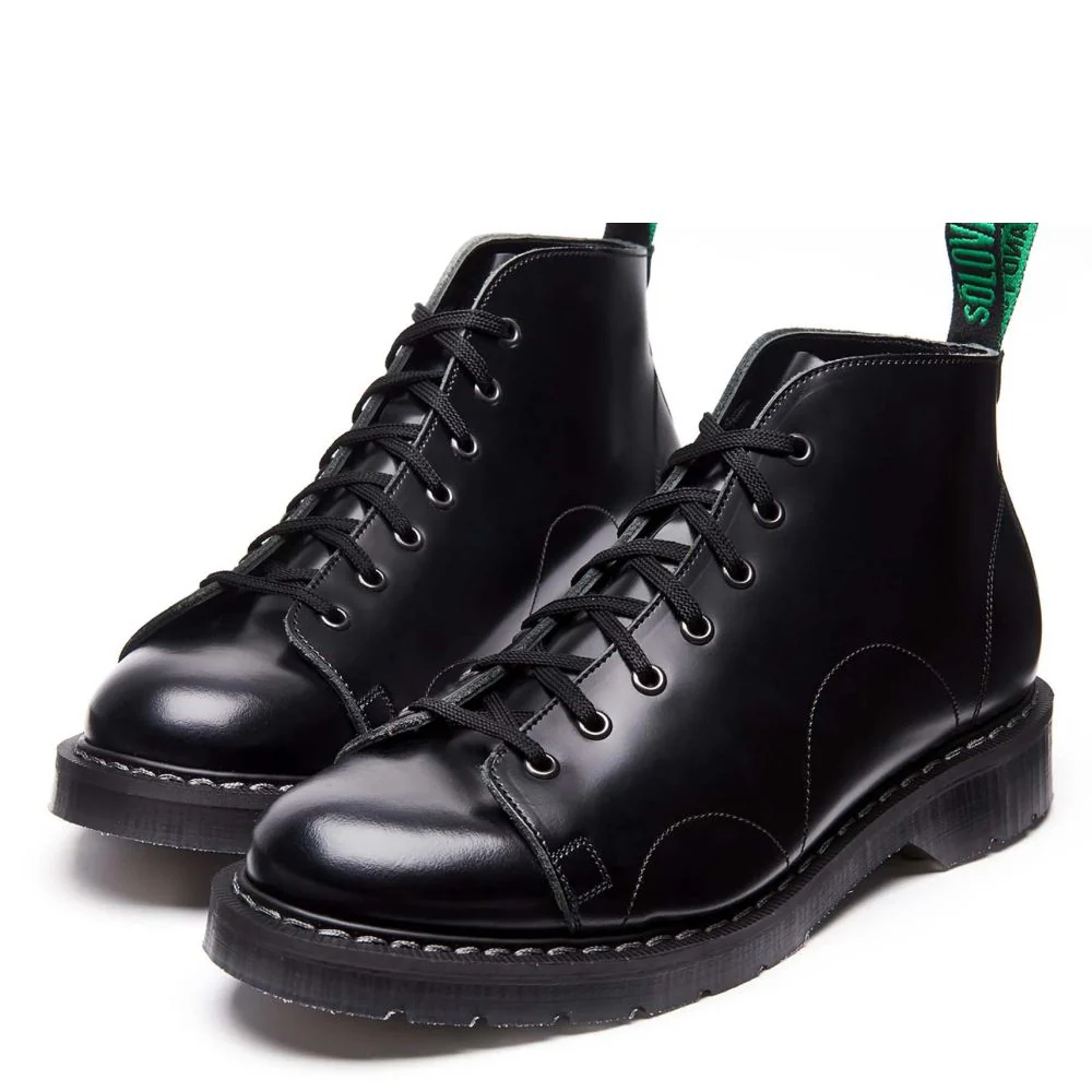 Solovair Monkey Boot in Black Hi-Shine - Image 3