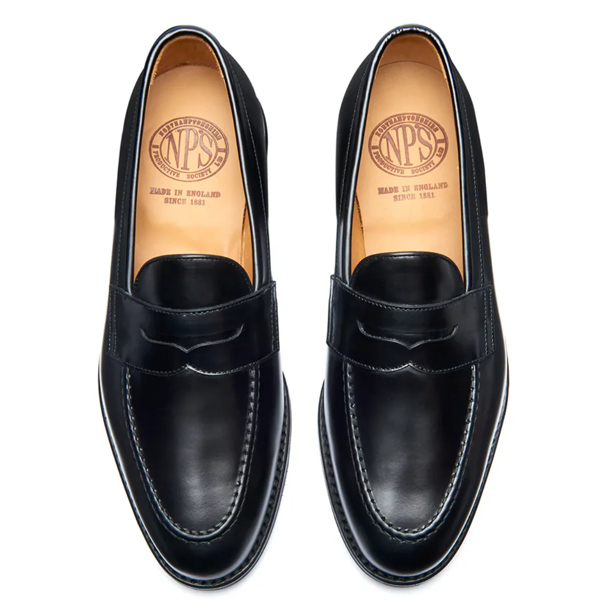 Solovair Penny Loafer in Black Hi Shine (NPS essential) - Image 4