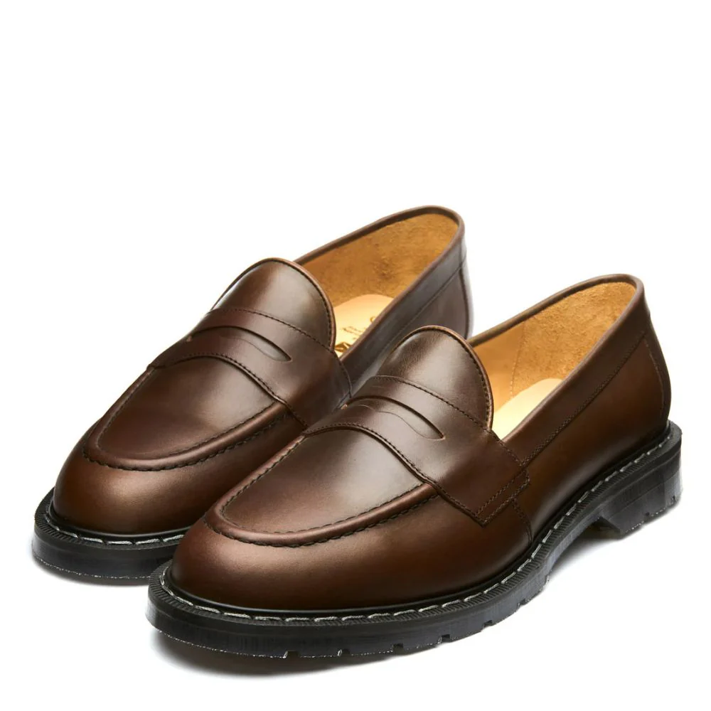 Solovair Penny Loafer in Gaucho Crazy Horse - Image 3