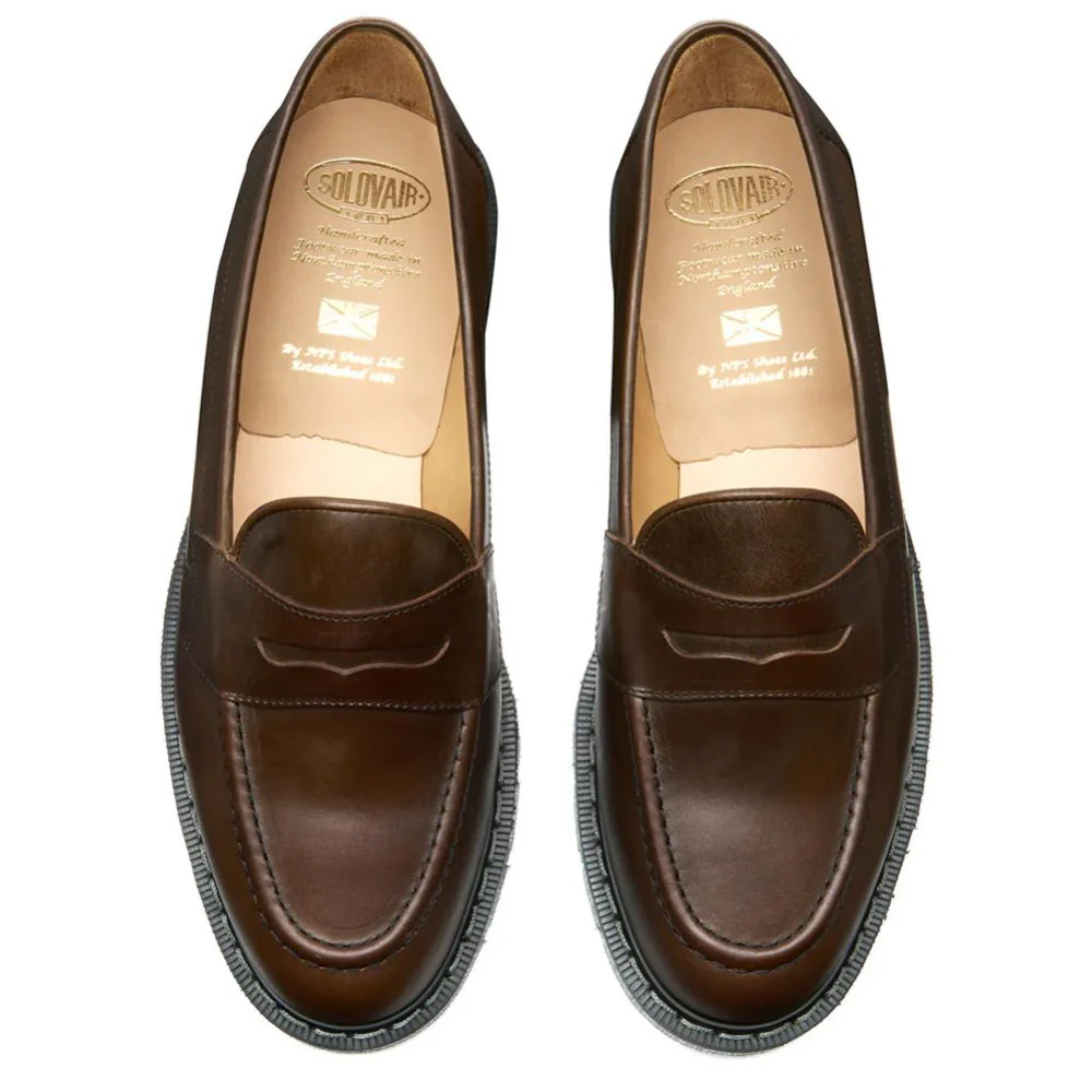 Solovair Penny Loafer in Gaucho Crazy Horse - Image 4
